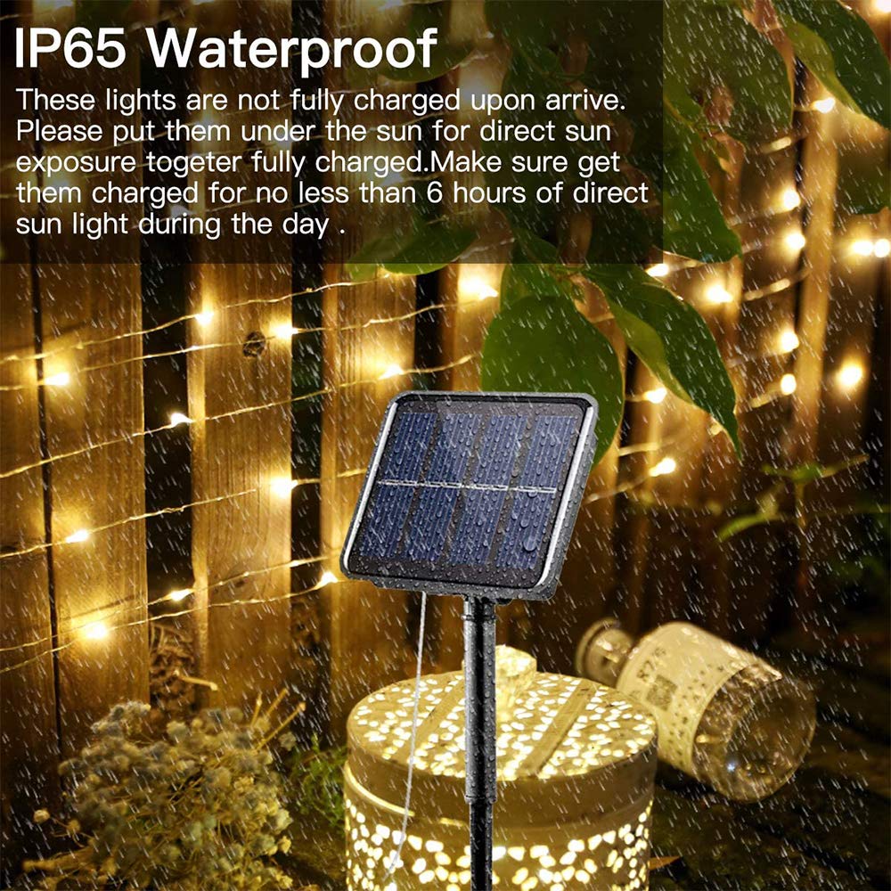 DANGZW Solar String Lights, Warm White, 2 Pack