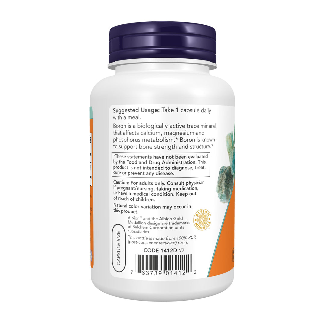 NOW Boron 3 mg, 250 Count