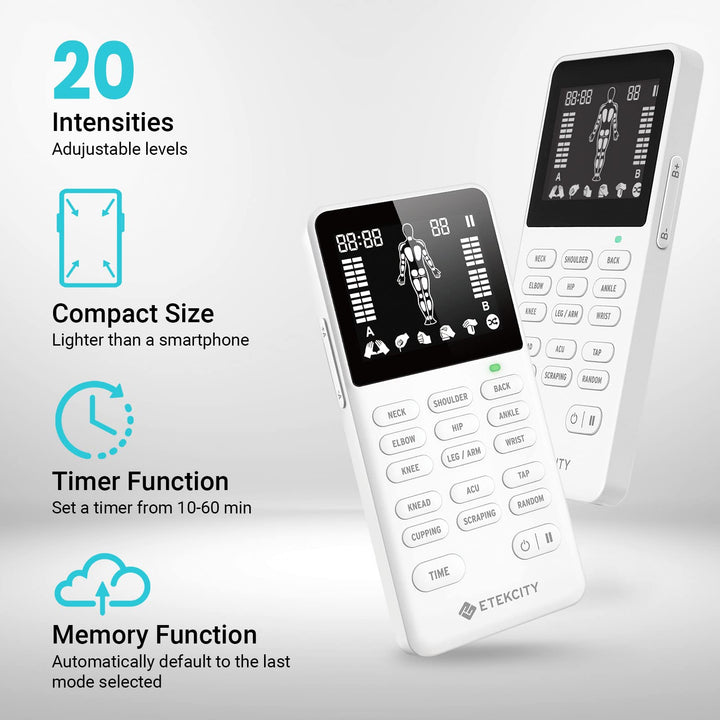 Etekcity TENS Unit Muscle Stimulator, 4 Channels