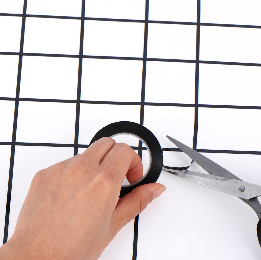 Outus Graphic Tape Pinstripe Tape Grid Marking Tape, Black, 6 Count