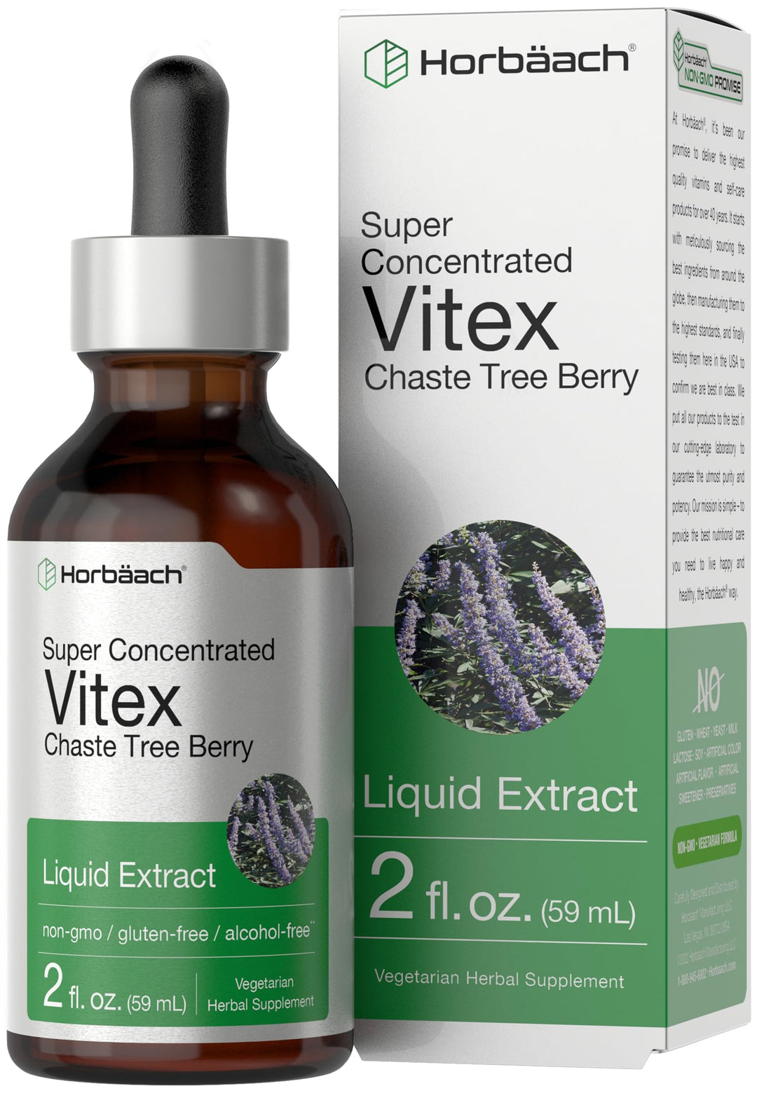 Horbäach Vitex Berry Chasteberry Extract, Alcohol Free, 2 fl oz