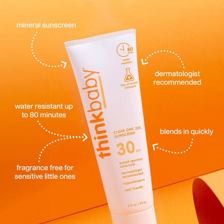 THINK Baby Clear Zinc Sunscreen Lotion, SPF 30, 89 ml