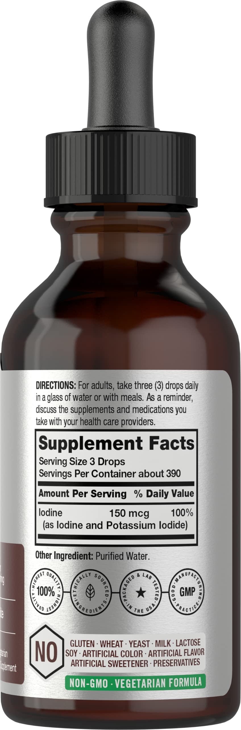 Horbäach Iodine Liquid Drops, 150 mcg, 2 fl oz
