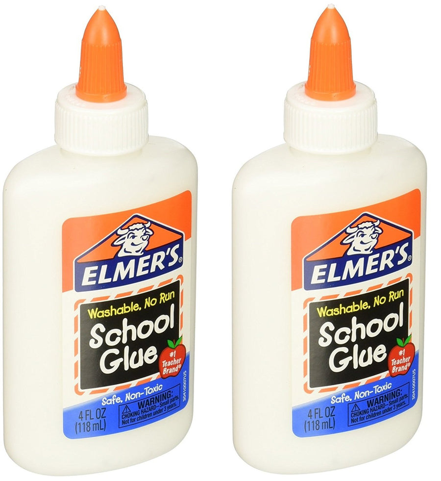 ELMER'S Liquid School Glue, Washable, 4 oz, 2 Count