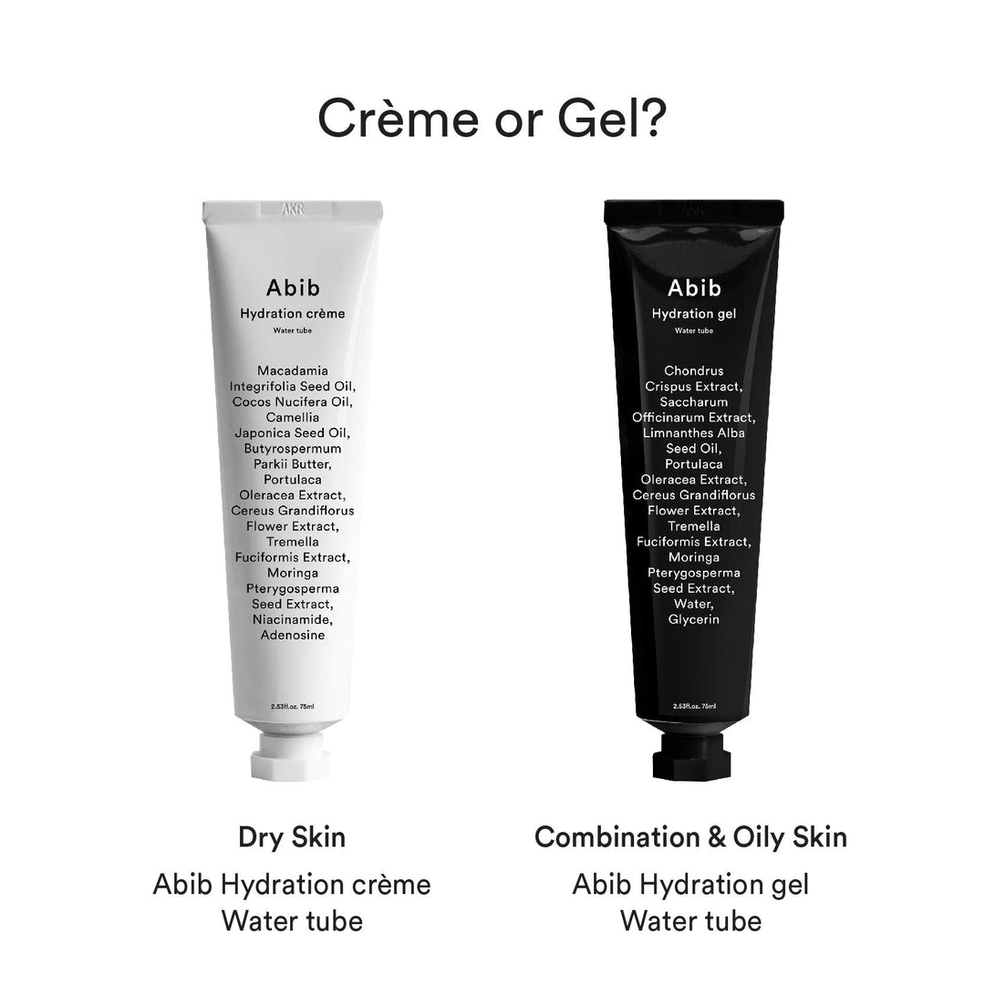 Abib Hydration Gel Water Tube, Black and White, 75 ml