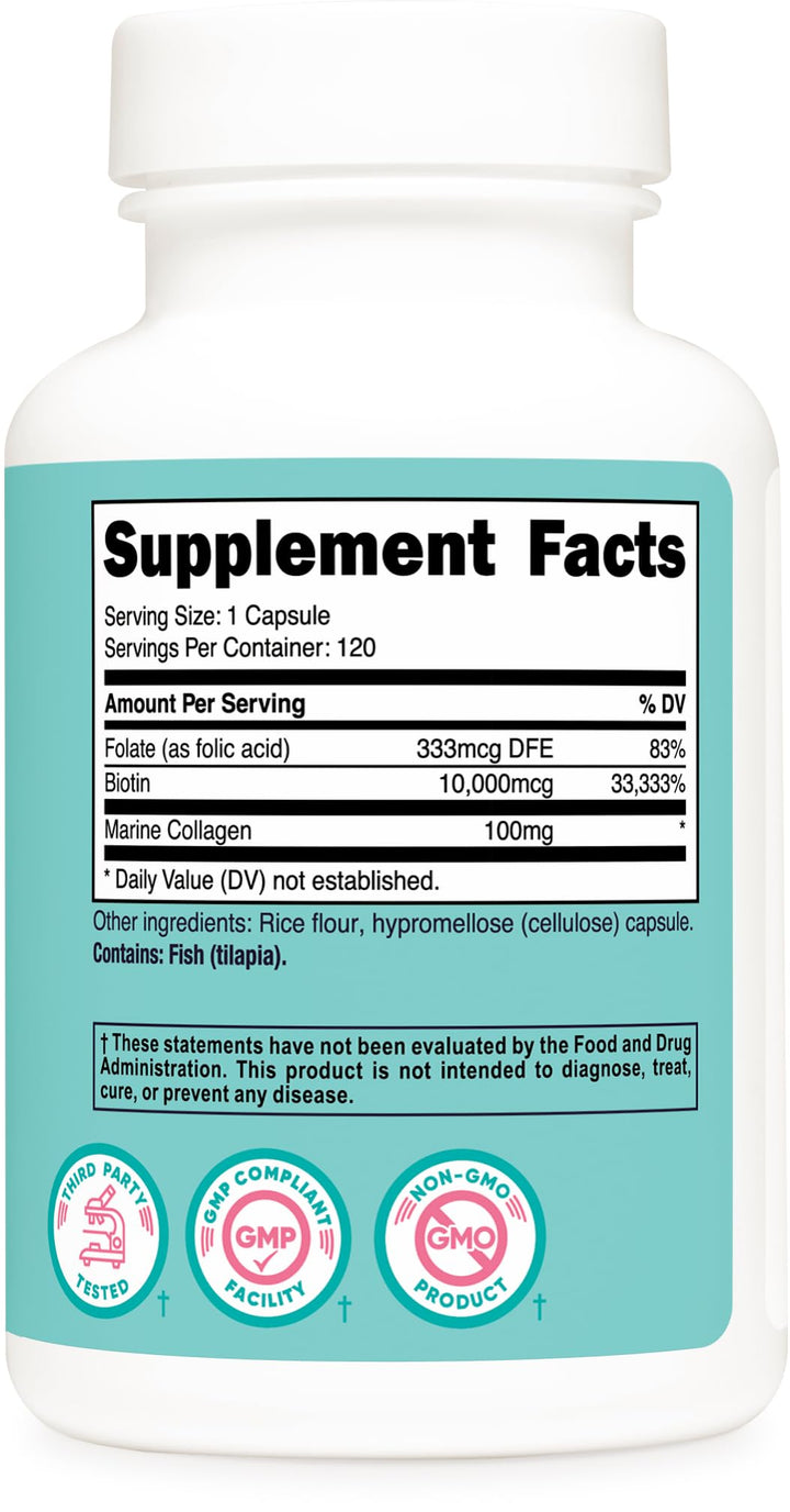 Nutricost Biotin For Women, 10000 mcg, 120 Count