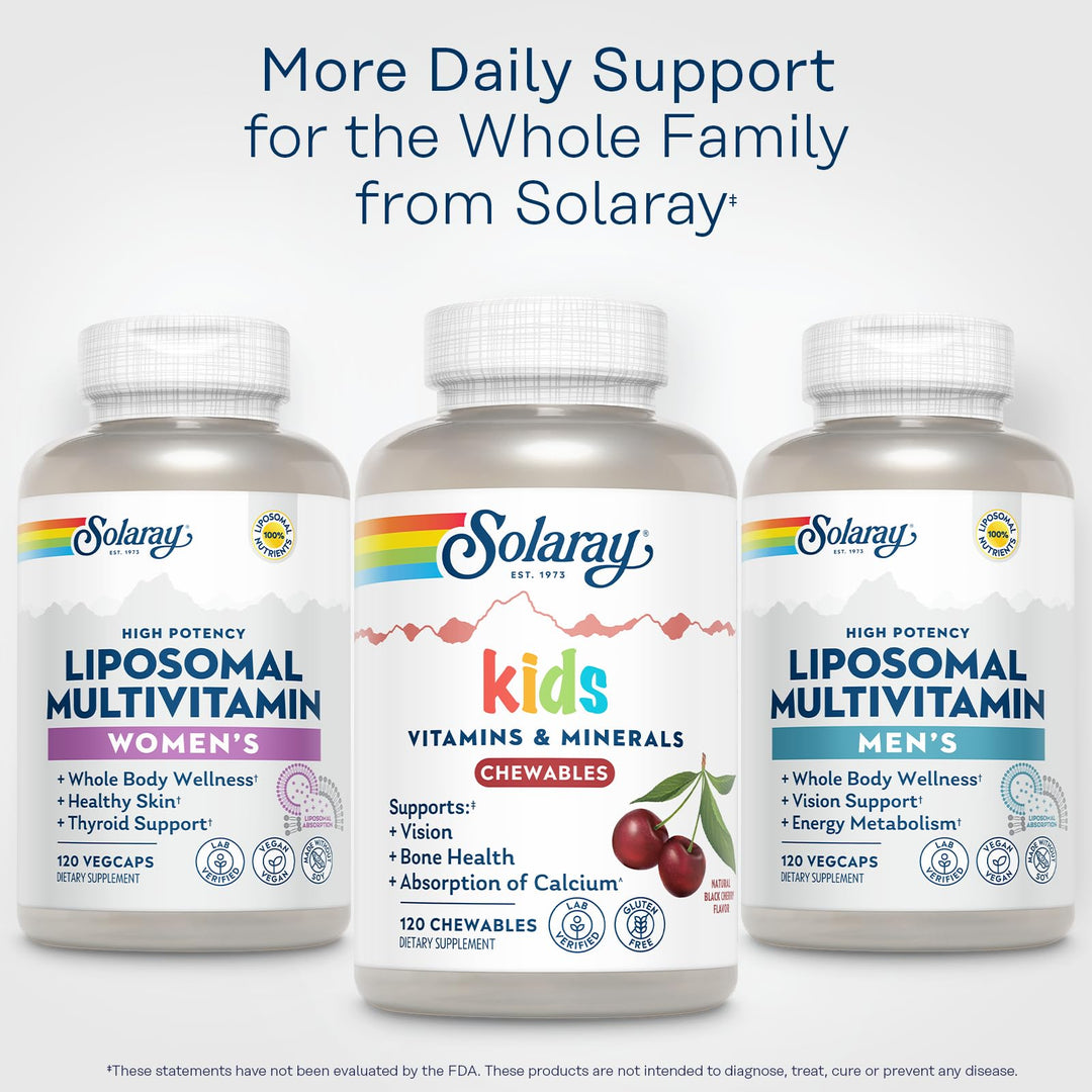 SOLARAY Children's Vitamins & Minerals Complete, Black Cherry, 120 Count