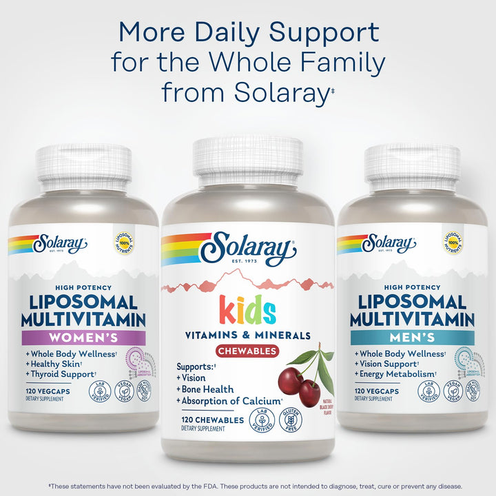 SOLARAY Children's Vitamins & Minerals Complete, Black Cherry, 120 Count