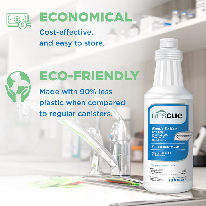 REScue One-Step Ready-to-Use Disinfectant Cleaner And Deodorizer, 32 oz