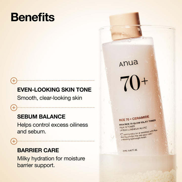 ANUA Rice 70 Glow Milky Toner, 250 ml