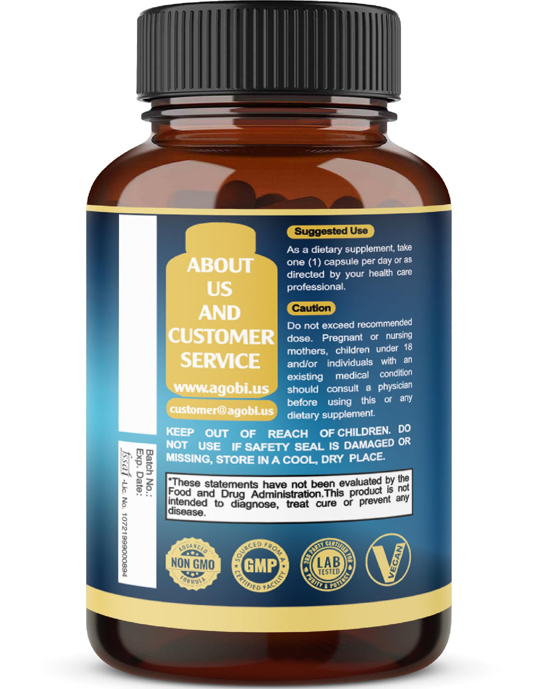 agobi Ashwagandha Extract Capsules, 5200 mg, 90 Count