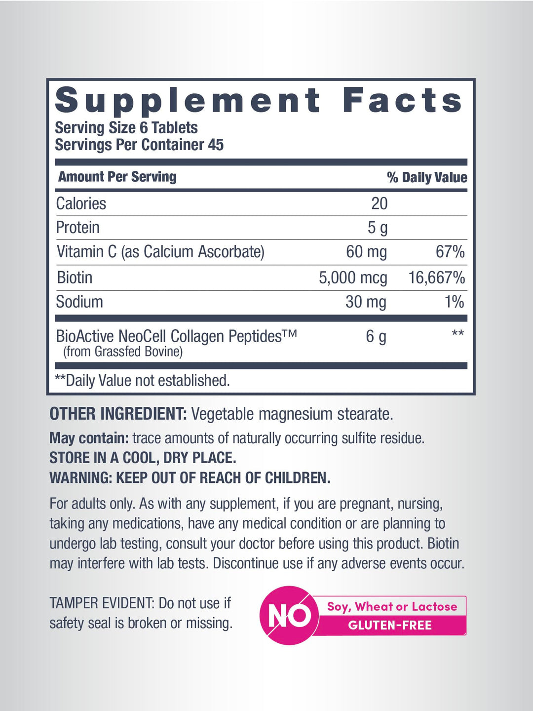 NeoCell Advanced Collagen Peptides, 6000 mg, 270 Count