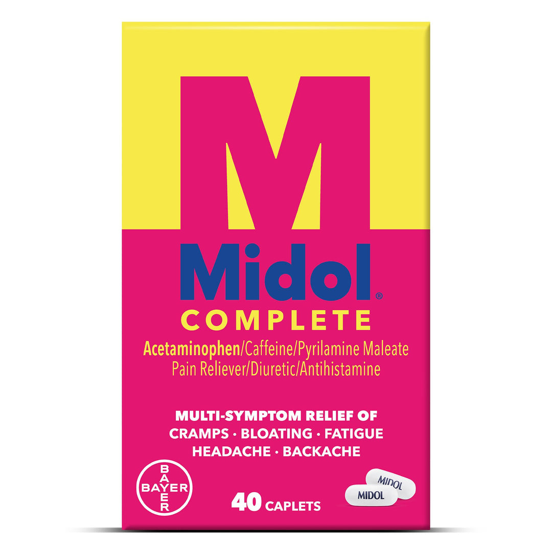 Midol Complete Multi-Symptom Relief Caplets, 40 Count
