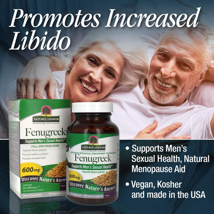 Nature's Answer Fenugreek Seed Vegetarian Capsules, 90 Count