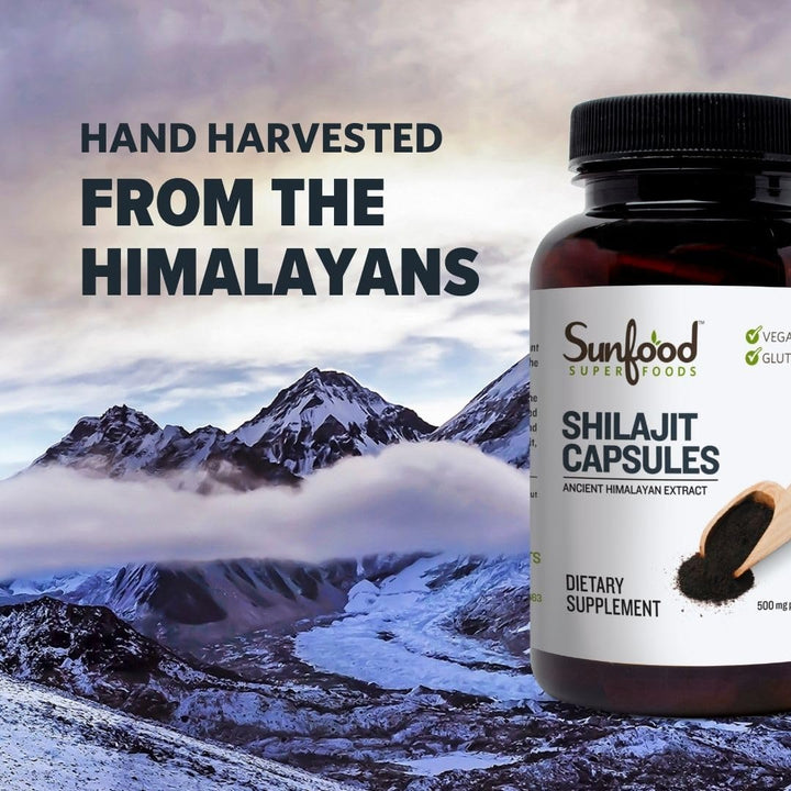 Sunfood Superfoods Shilajit Capsules, 500 mg, 90 Count