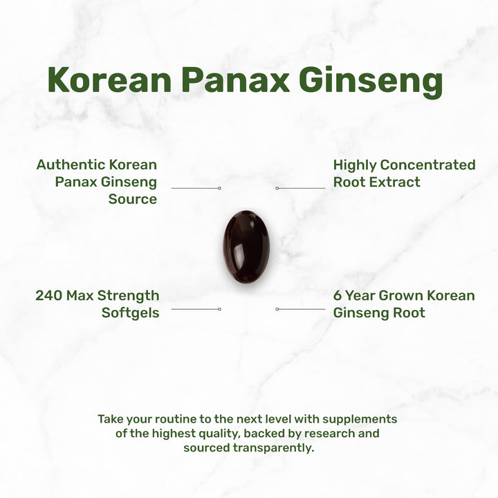 DEAL SUPPLEMENT Korean Red Panax Ginseng Root Extract, 7,500 mg, 240 Count