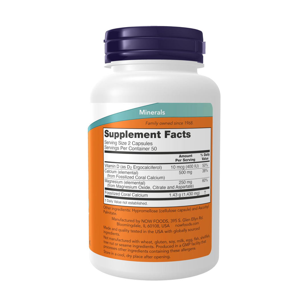 NOW Coral Calcium Plus, 100 Count