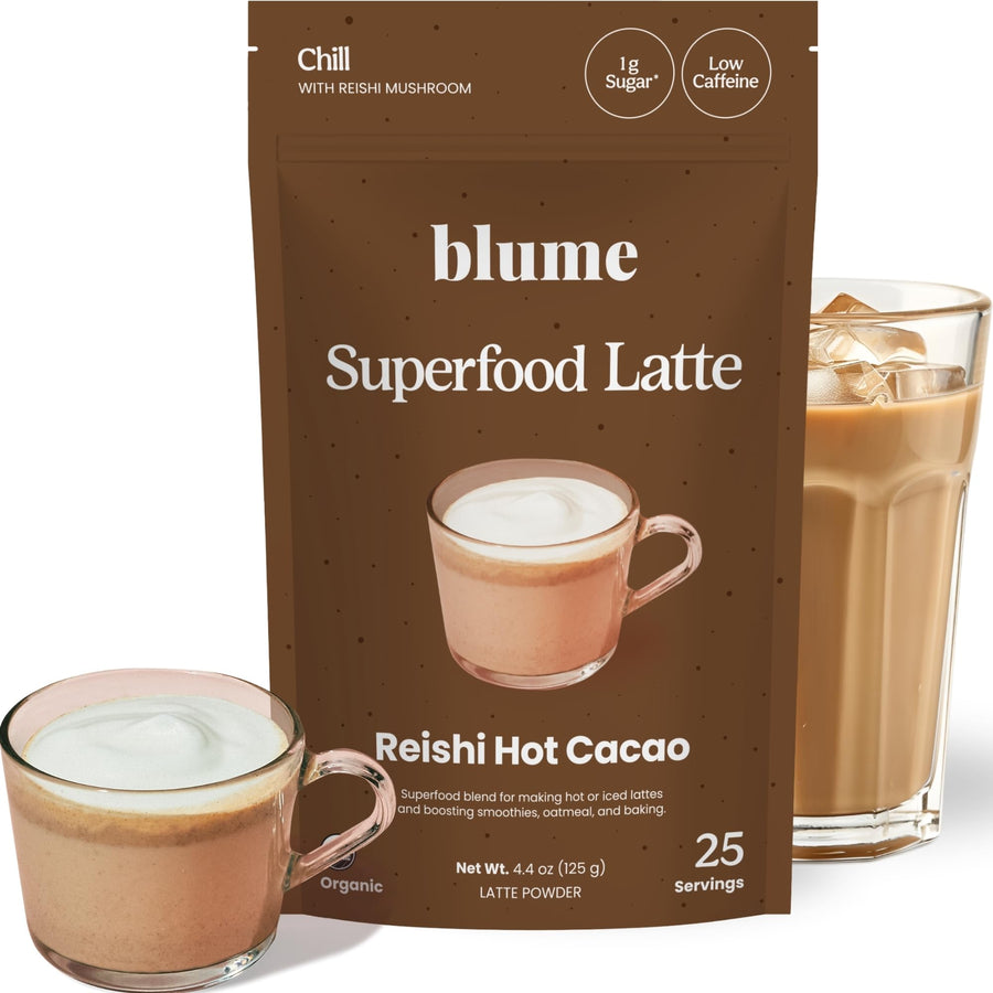 Blume Superfood Latte, Reishi Hot Cacao Powder, 25 Count