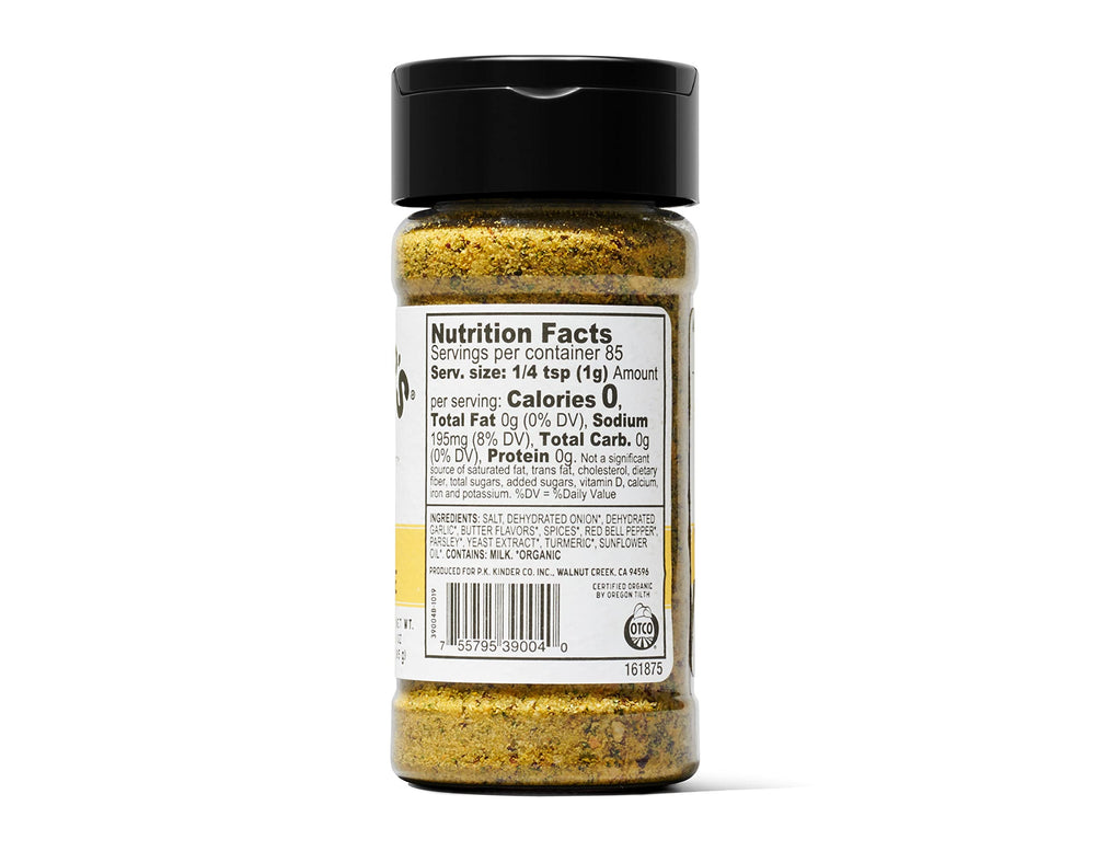 KINDER'S Organic Buttery Steakhouse Rub, 3 oz