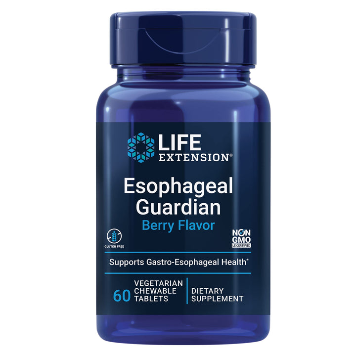Life Extension Esophageal Guardian Chewable Tablets, Berry, 60 Count