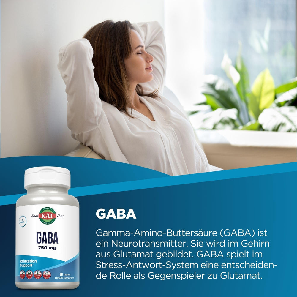 Kal Gaba Tablets, 750 mg, 90 Count