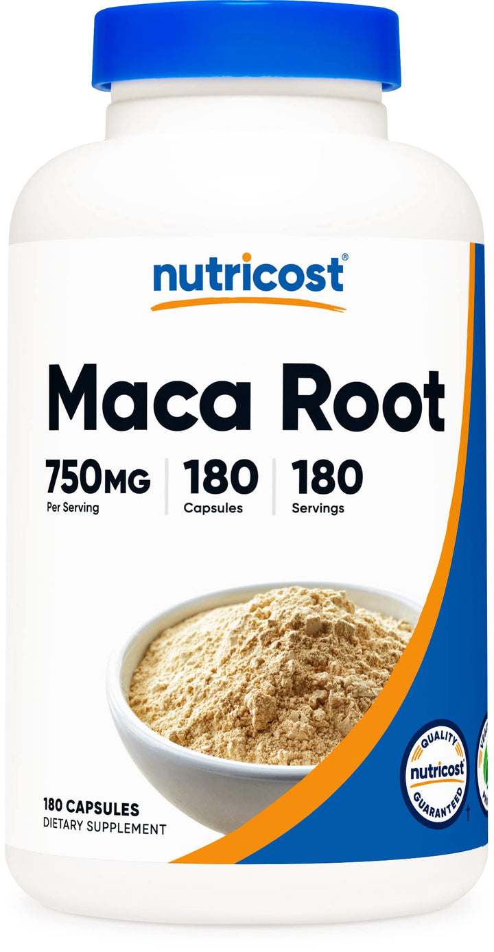 Nutricost Maca Root Capsules, 750 mg, 180 Count