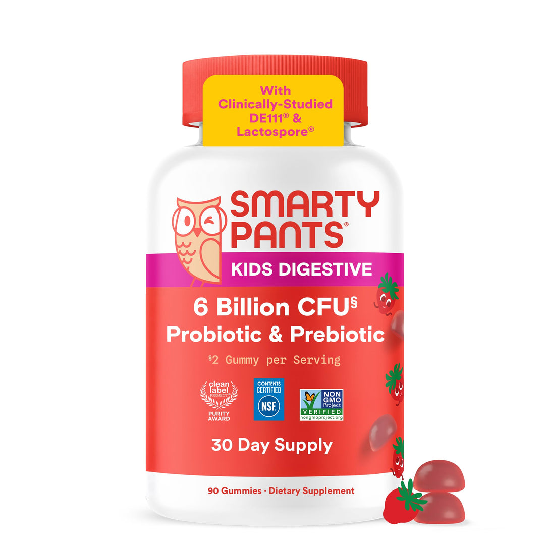 SmartyPants Kids Probiotic Immunity Gummies, Strawberry Creme, 60 Count