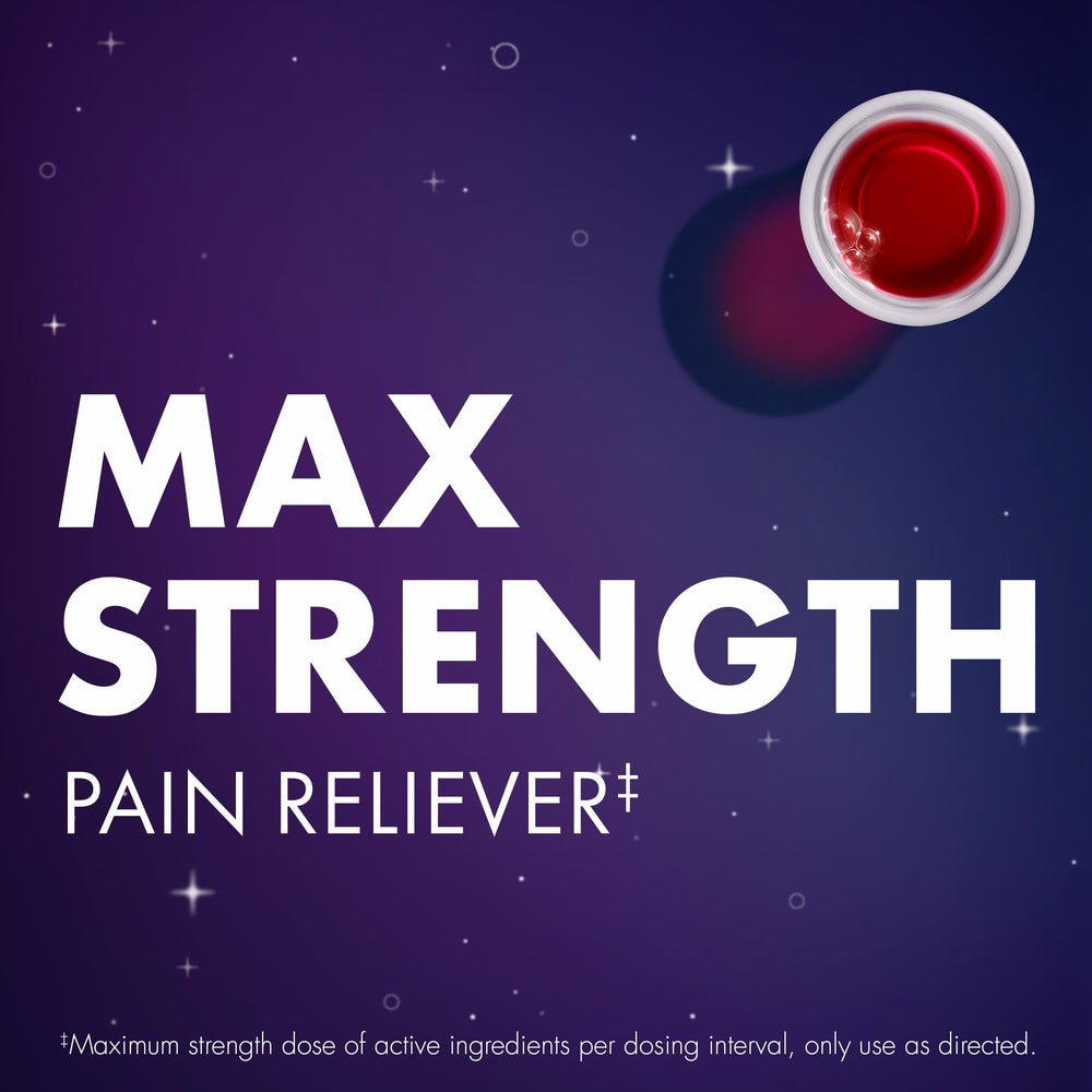 ZzzQuil Nighttime Pain Relief Sleep Aid Liquid, Black Cherry, Max Strength, 12 fl oz, Pack of 2