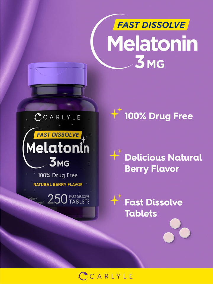 Carlyle Melatonin Fast Dissolve Tablets, 3 mg, 350 Count