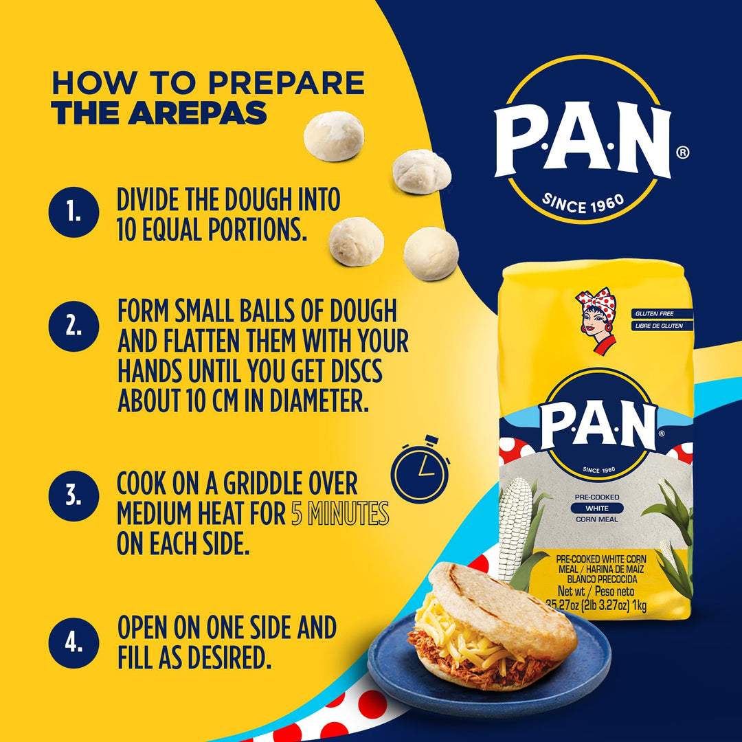 P.A.N. White Corn Meal, 2 lb 3.27 oz