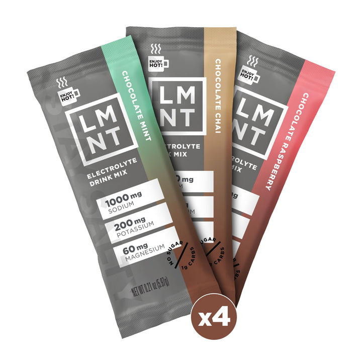 Drink LMNT Hot Chocolate Or Coffee Mixer, Chocolate Medley, 12 Count