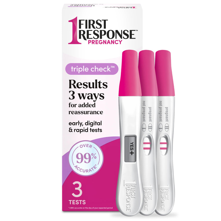 First Response Triple Check Pregnancy Test, 3 Count