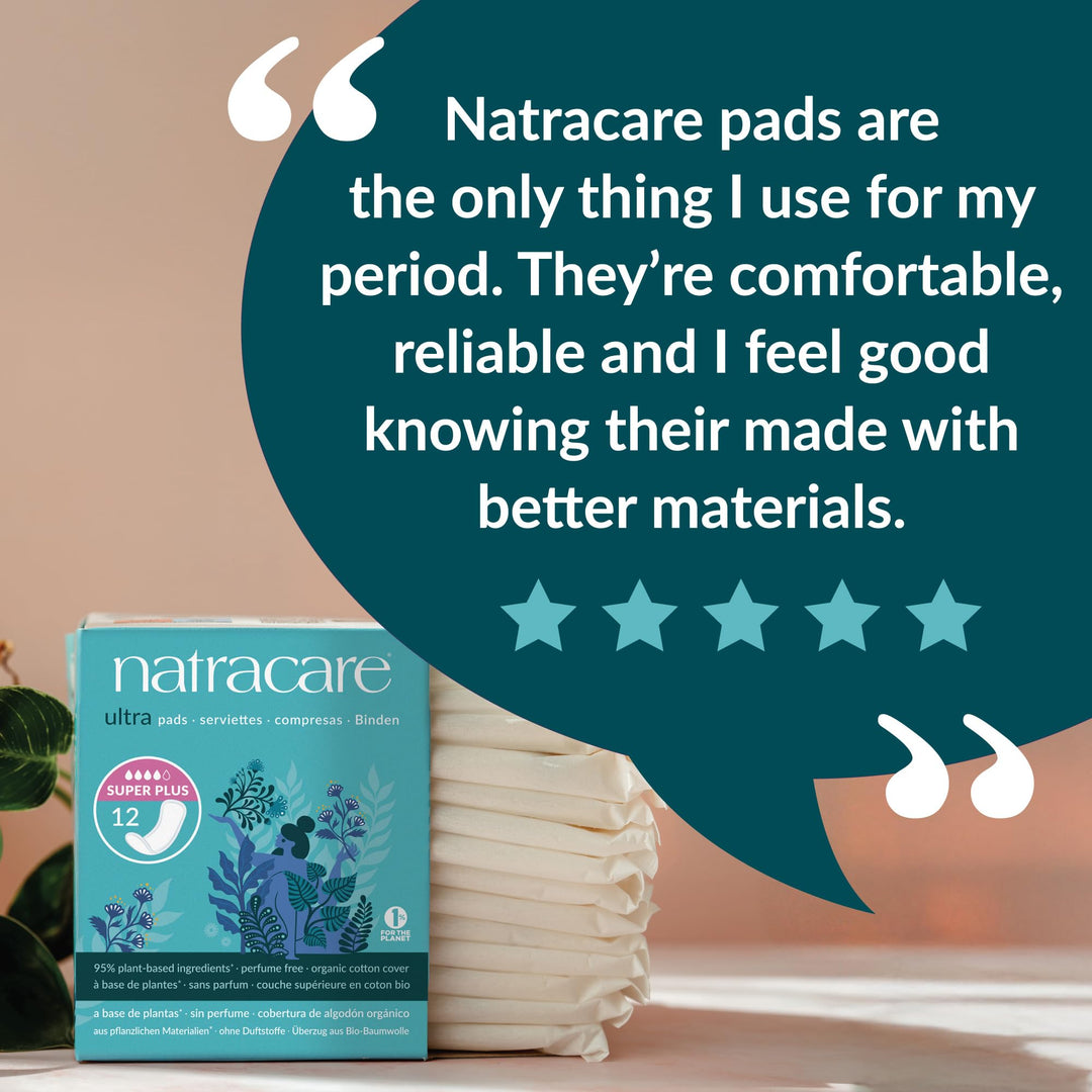 Natracare Ultra Pads Organic Cotton, 12 Count