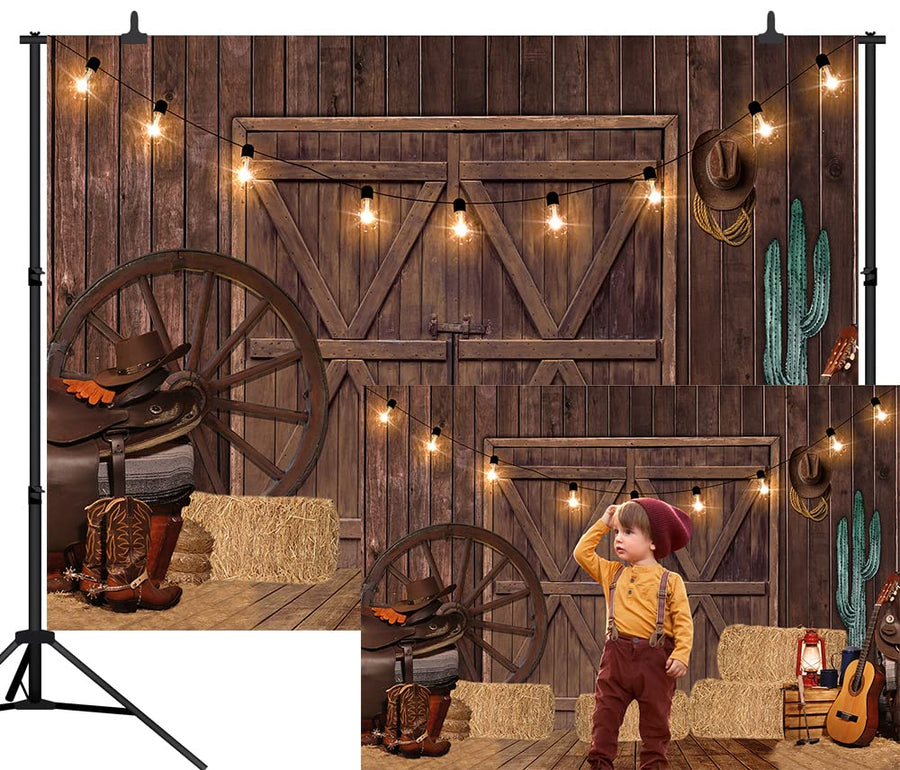 CapiSco Western Cowboy Party Backdrop, 7x5FT