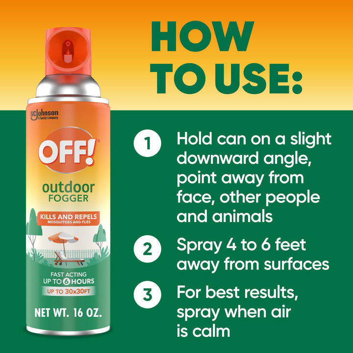 OFF! Outdoor Insect and Mosquito Repellent Fogger, 16 oz