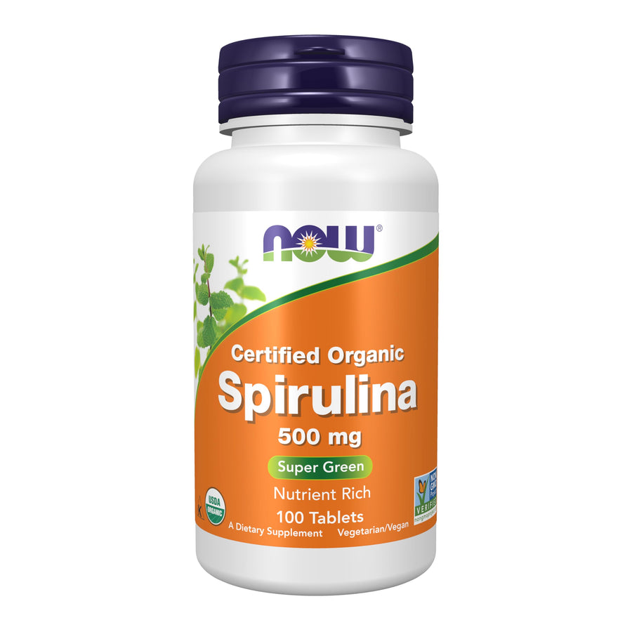 NOW Organic Spirulina, 500 mg, 500 Count