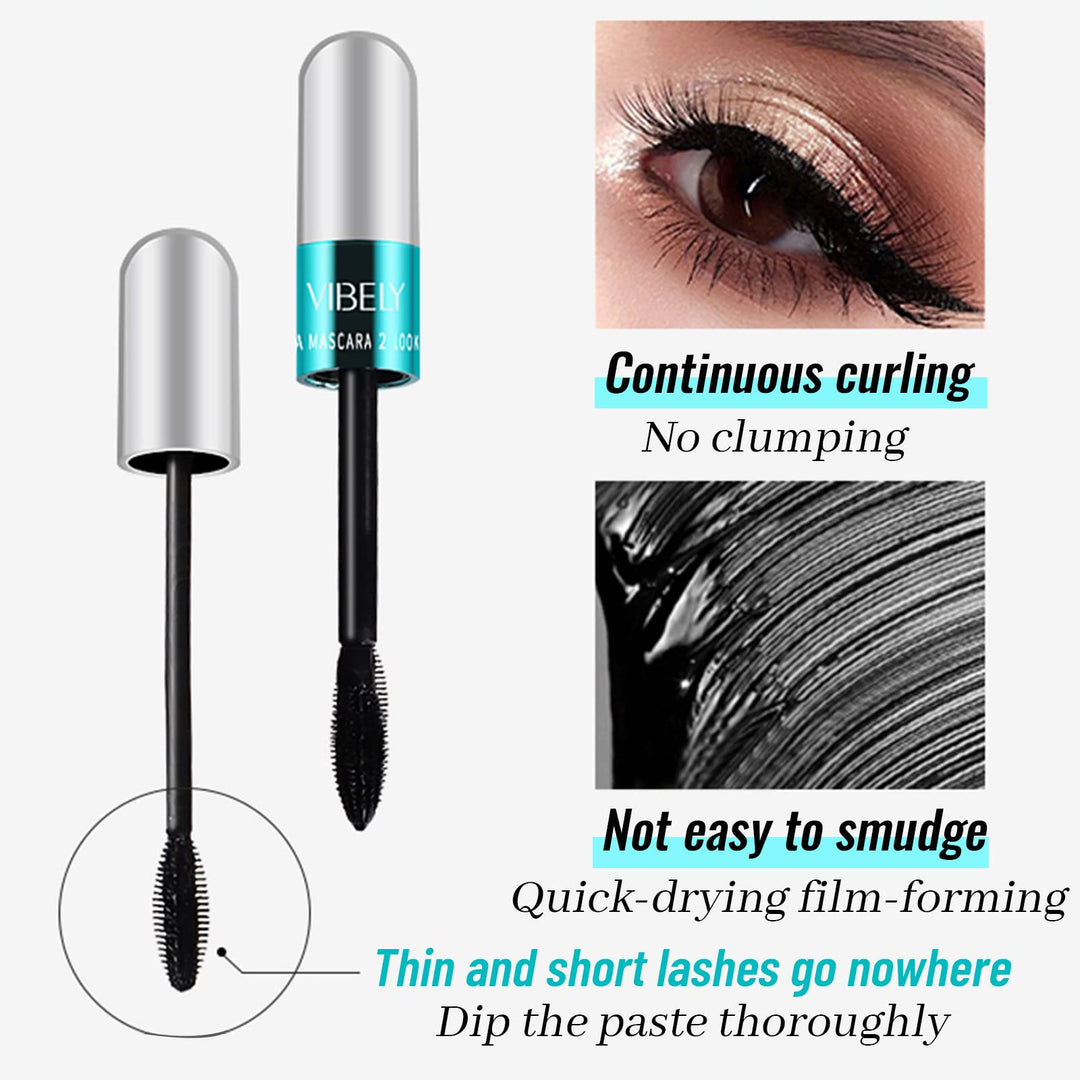 dootdott 2 in 1 Mascara And Lash Cosmetics, 4D Silk Fiber