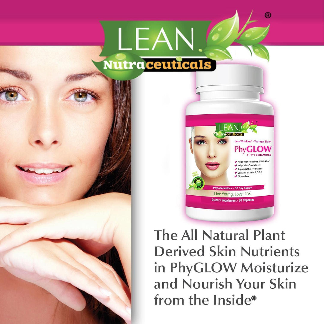 LEAN Nutraceuticals PhyGLOW Phytoceramides Capsules, 350 mg