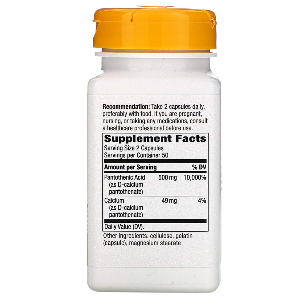Nature's Way Pantothenic Acid, 250 mg, 100 Count