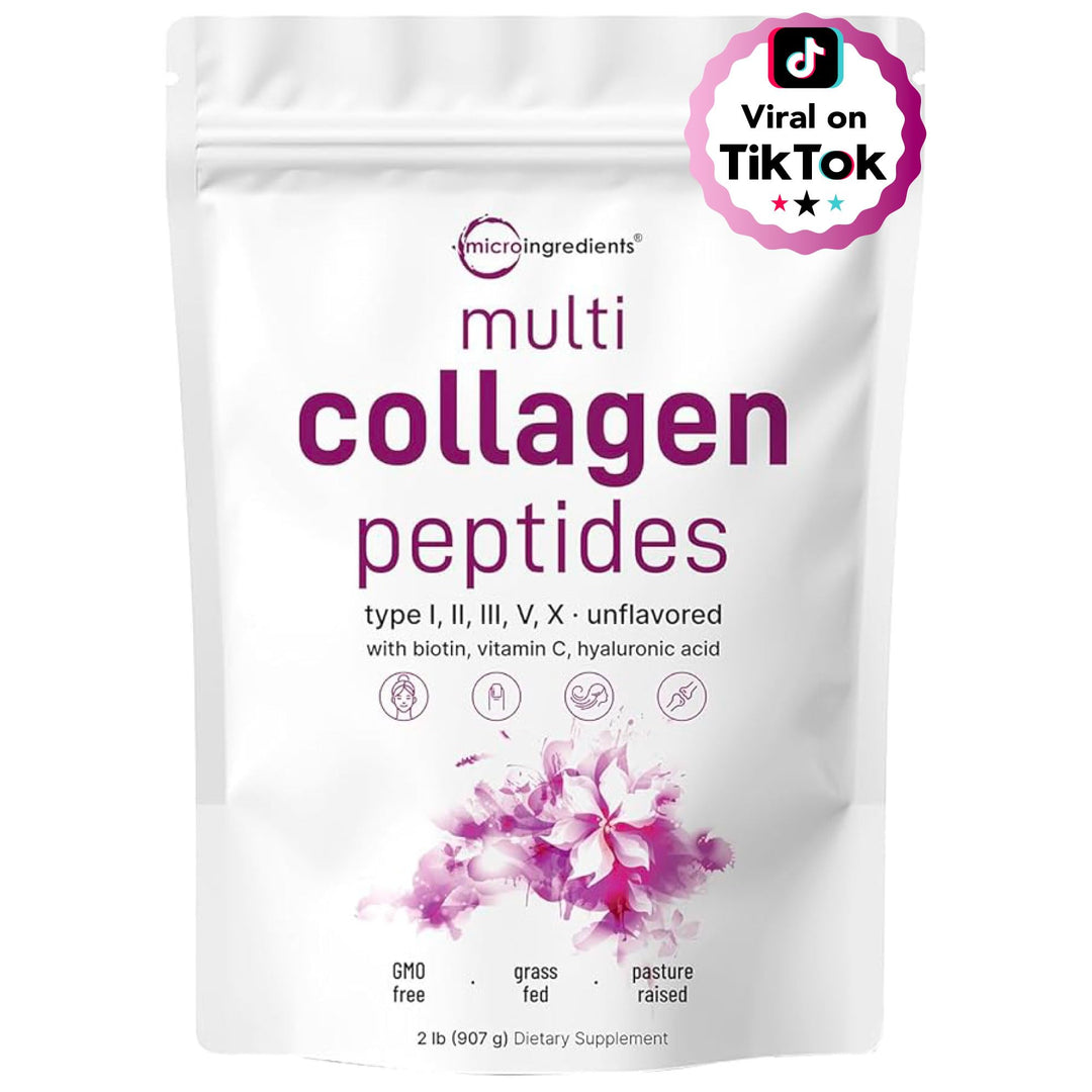 Micro Ingredients Multi Collagen Peptides Powder, 2 lb