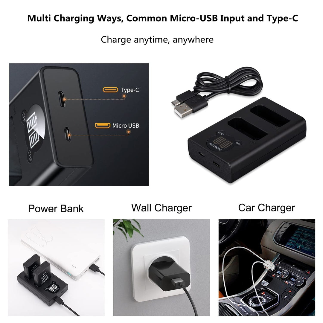 PHOLSY Camera Battery Charger, EN-EL14
