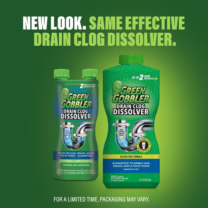 Green Gobbler Drain Clog Dissolver, 31 oz