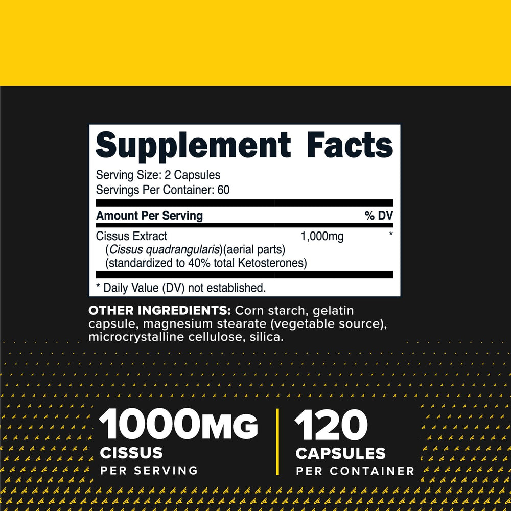 Primaforce Cissus Supplement, 1000 mg, 120 Count