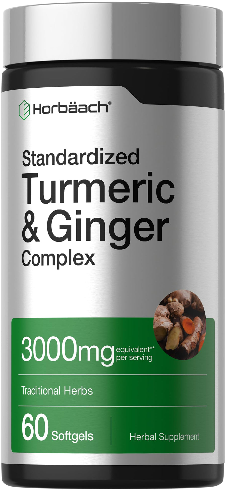 Horbäach Turmeric and Ginger Supplement, 60 Count