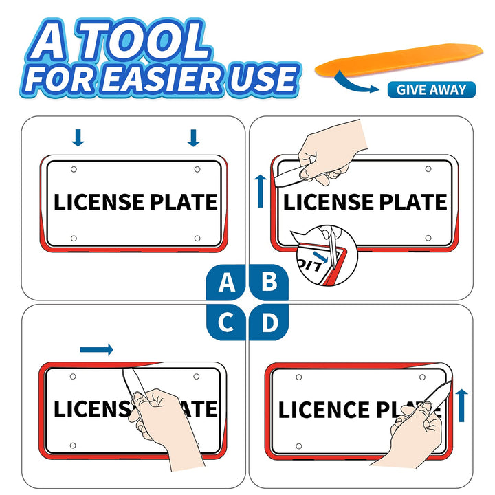 Aujen Silicone License Plate Frames