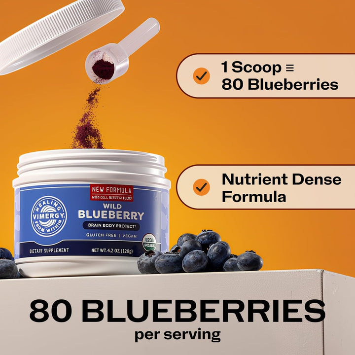 Vimergy Wild Blueberry Supplement Powder, 120 g
