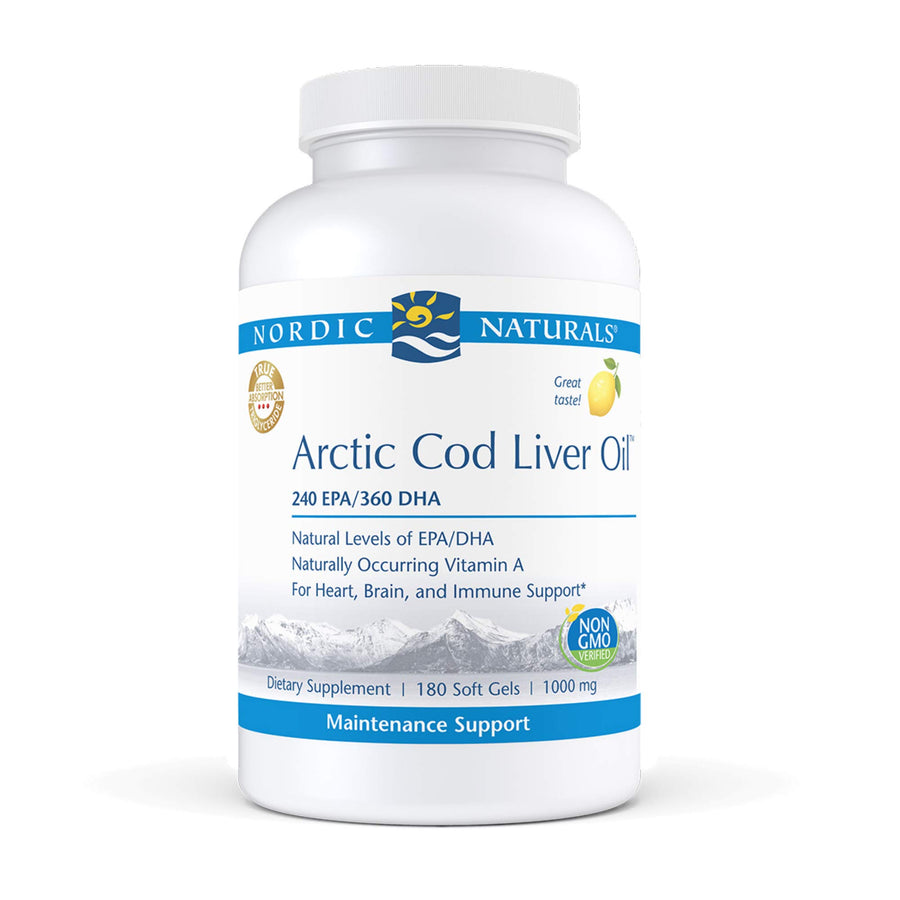 Nordic Naturals Pro Arctic Cod Liver Oil, Lemon, 180 Count