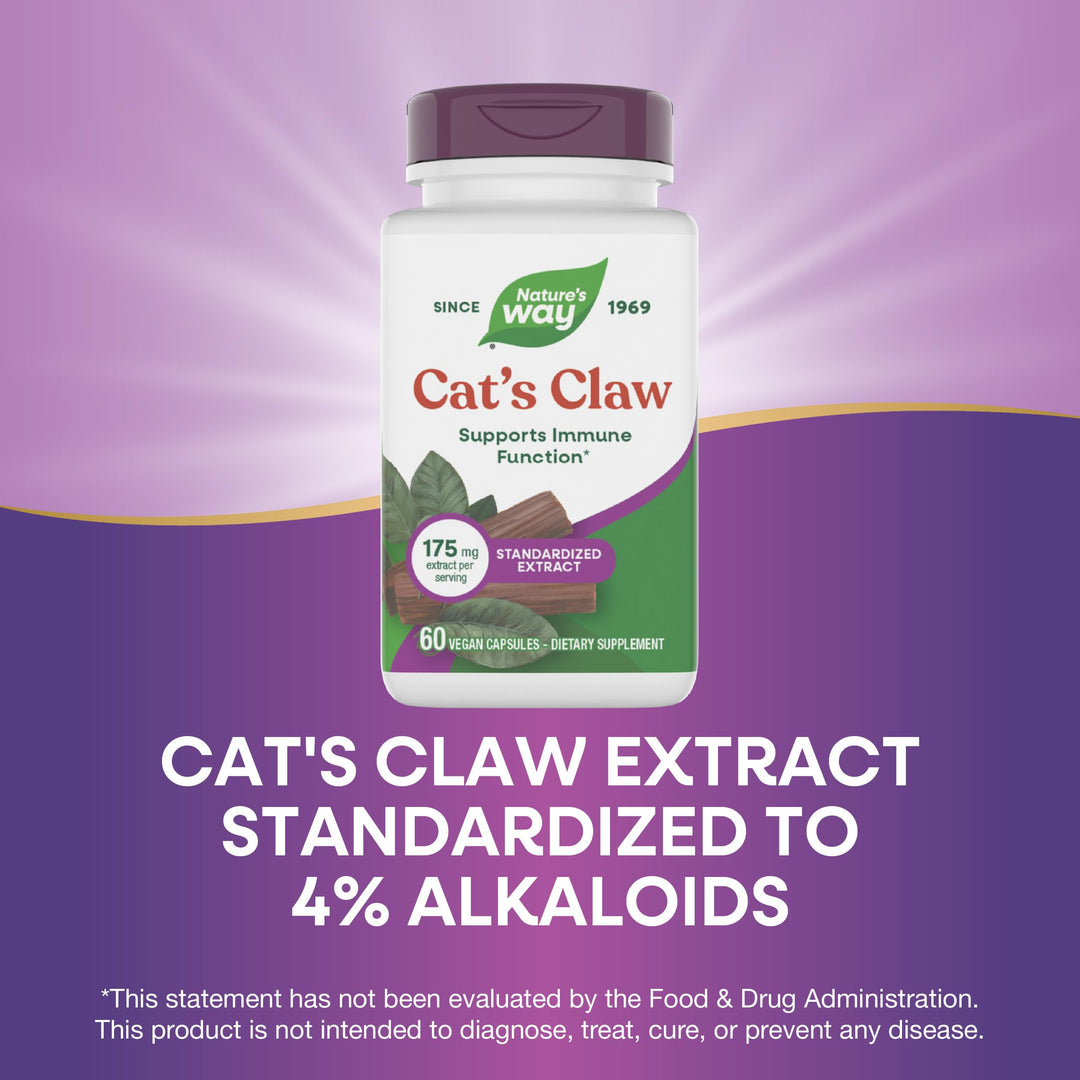 Nature's Way Cat's Claw Standardized Extract, 60 Count