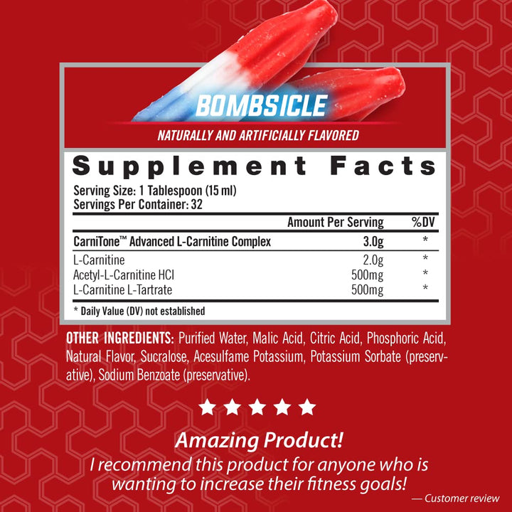 iSatori L-Carnitine LS3 3000 Liquid Supplement, Bombsicle, 32 Servings