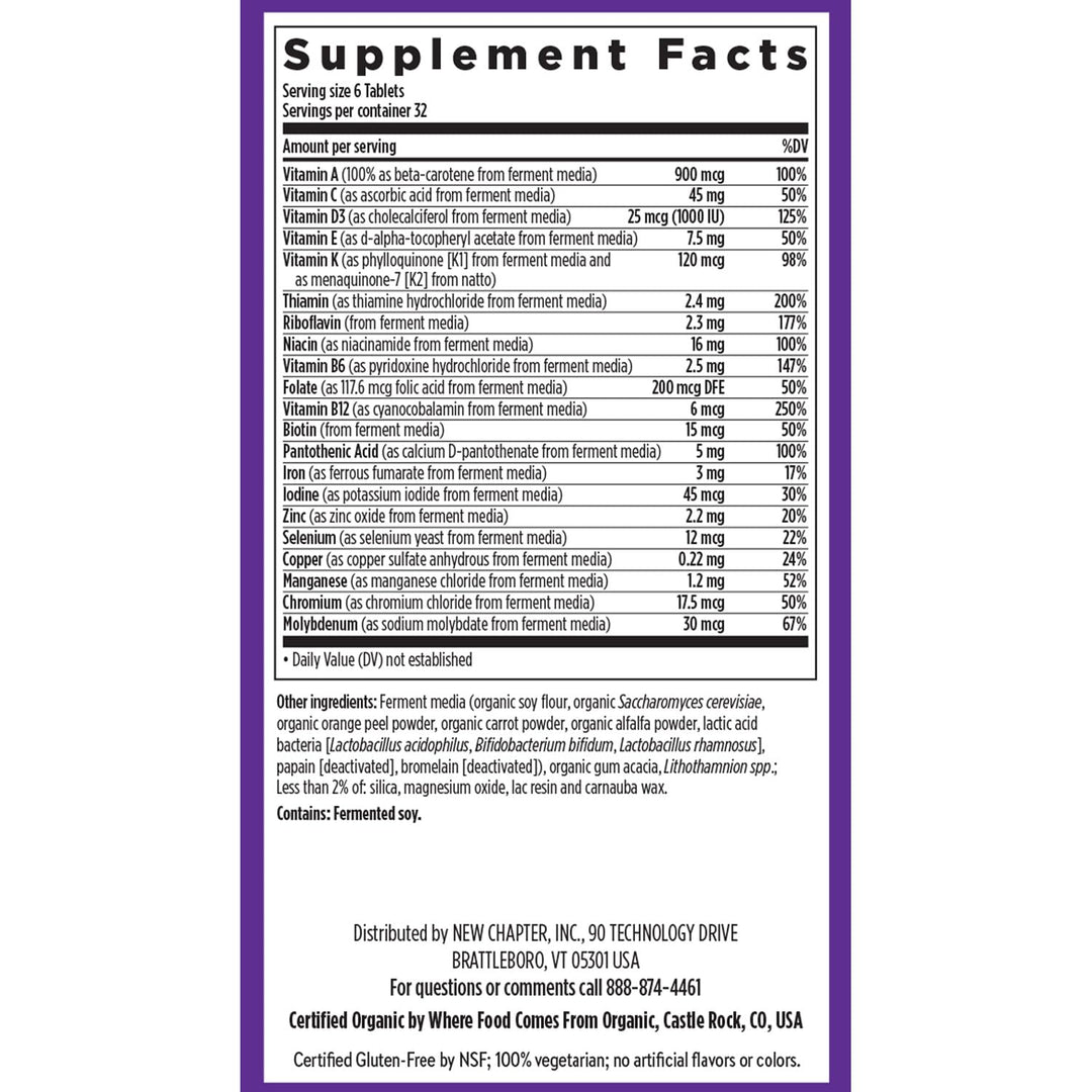 New Chapter Tiny Tabs Multivitamin, 192 Count